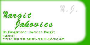 margit jakovics business card